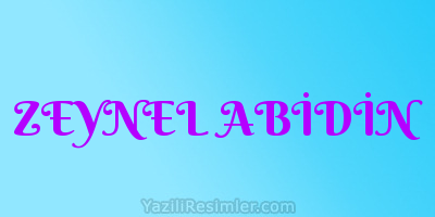 ZEYNEL ABİDİN